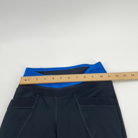 IRIDIUM Riding Breeches Youth Med Pull On Equestrian Tights Black Pockets - Picture 7 of 8